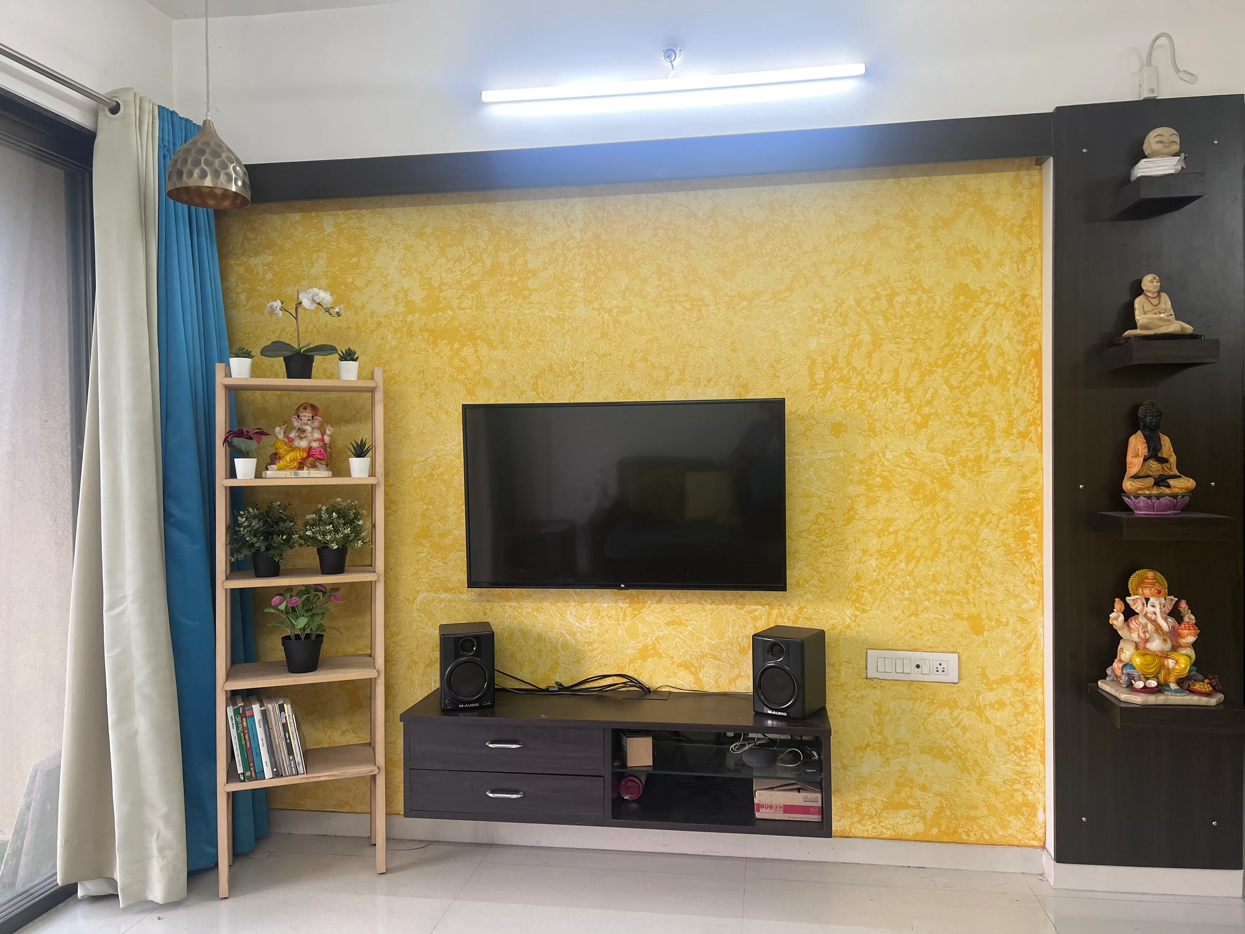 Living Room TV — furnished 1BHK flat in Kihim, Alibaug