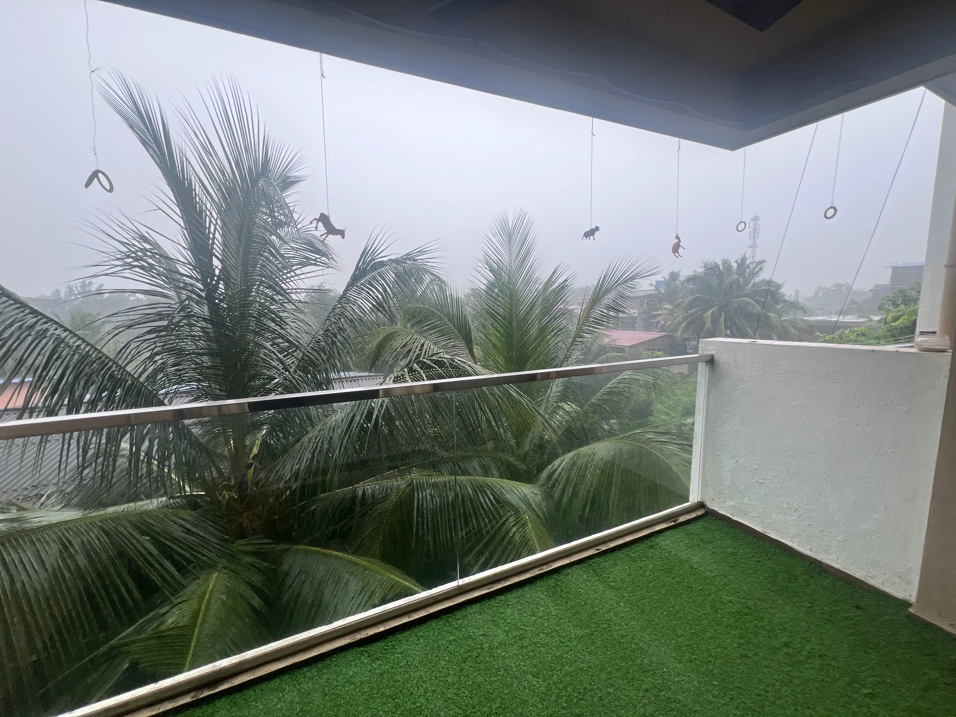 Balcony — furnished 1BHK flat in Kihim, Alibaug