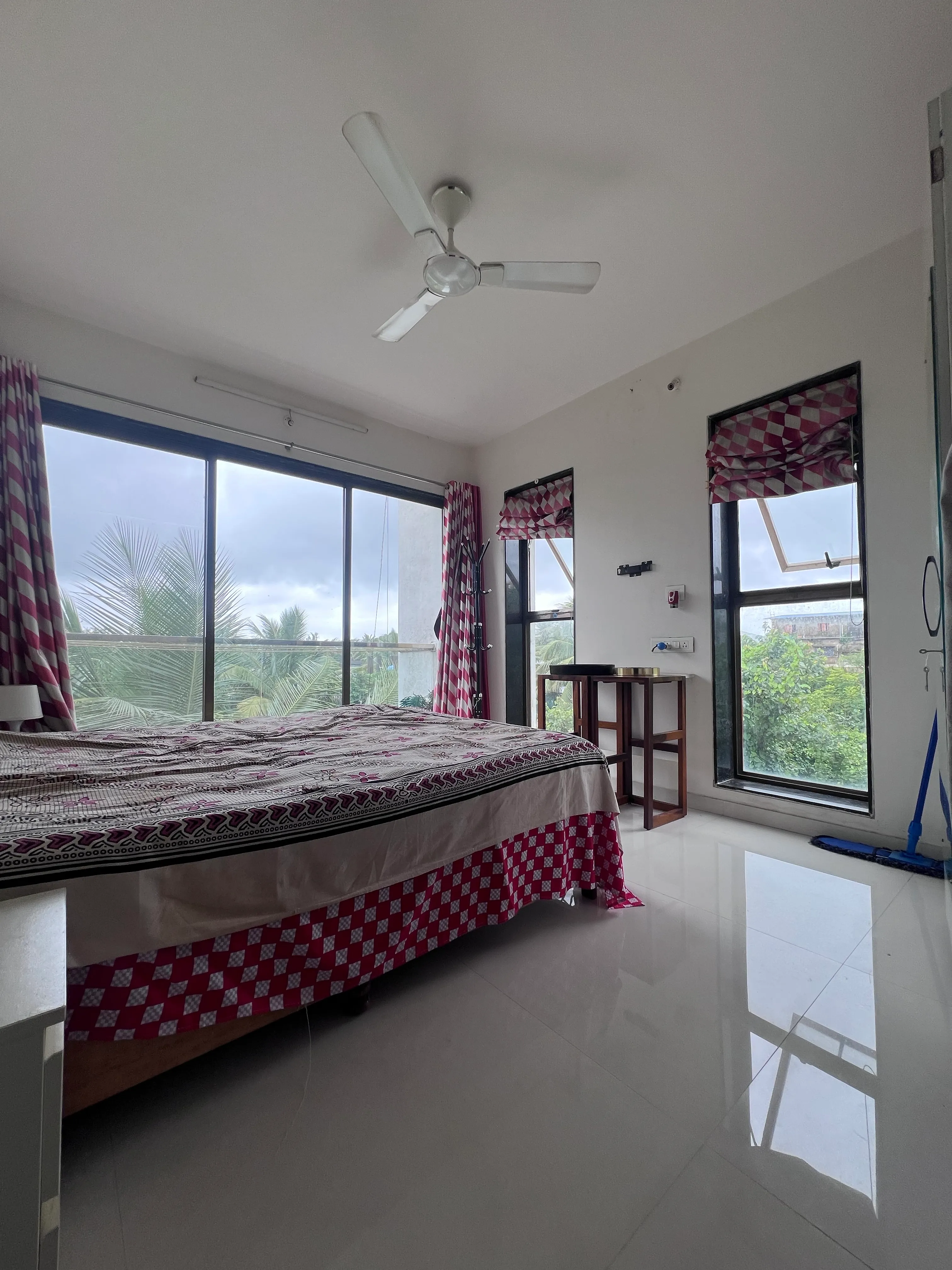 Bedroom Low Angle — furnished 1BHK flat in Kihim, Alibaug